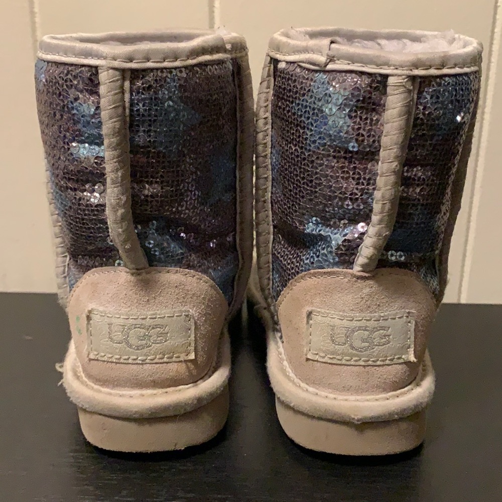 Blue/Grey Glittery Kids UGG Boots